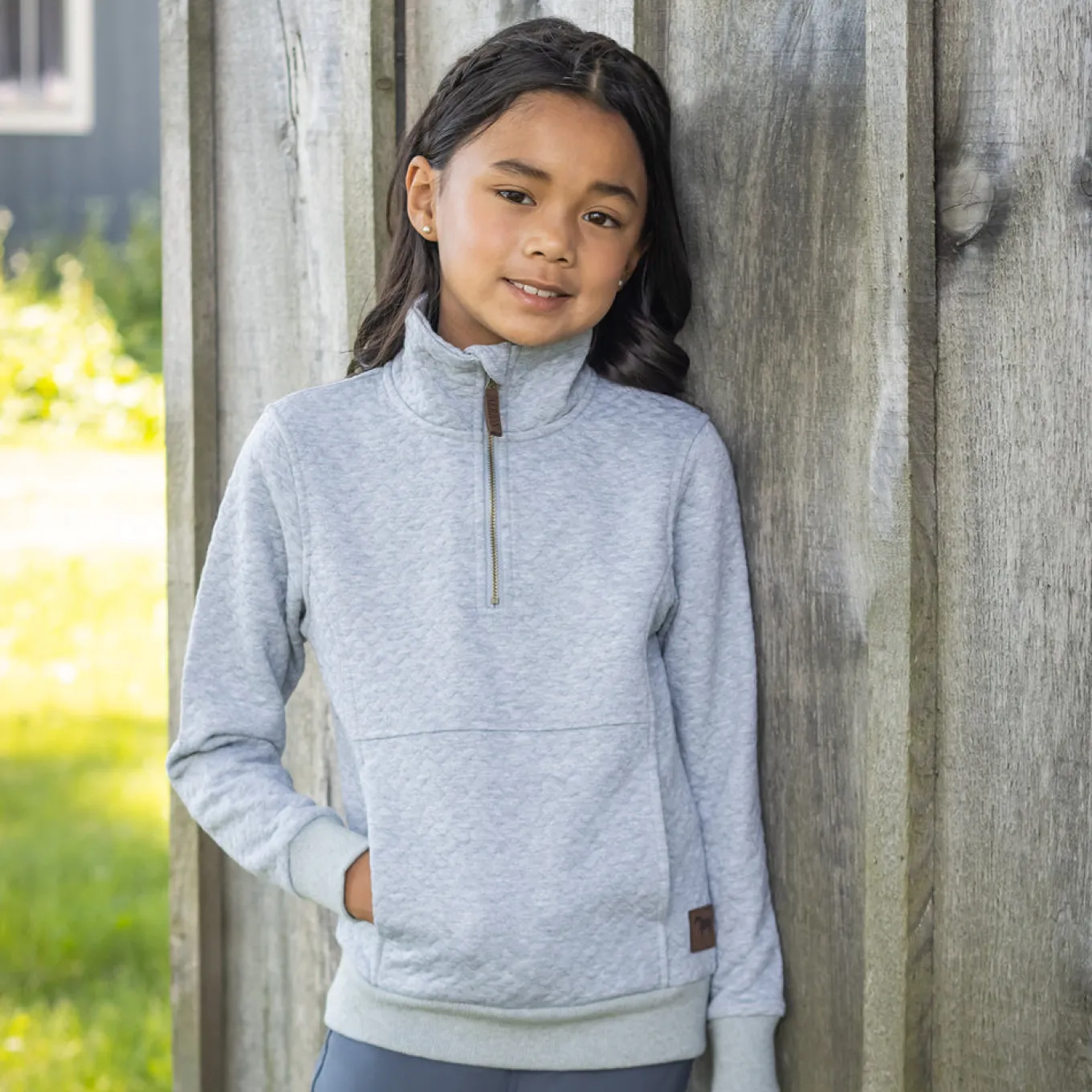 Aerion Adelia Quarter Zip Quilt Sweatshirt - Kids'