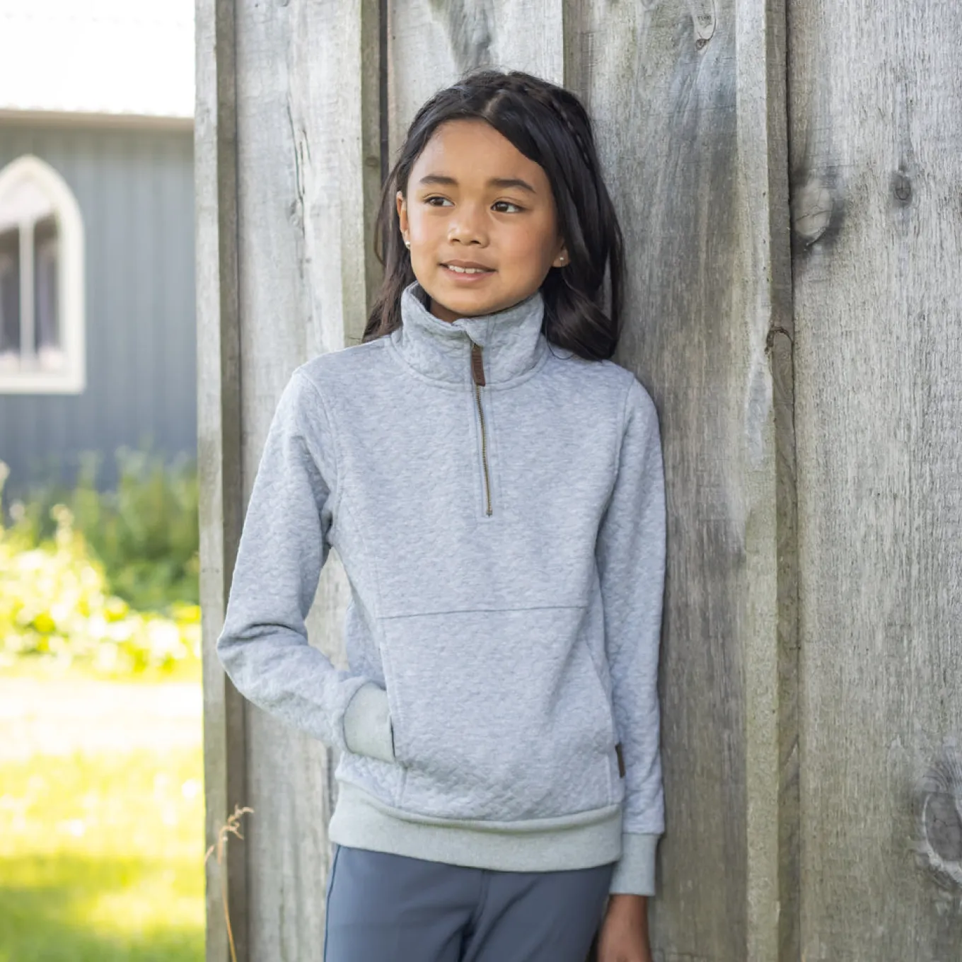 Aerion Adelia Quarter Zip Quilt Sweatshirt - Kids'