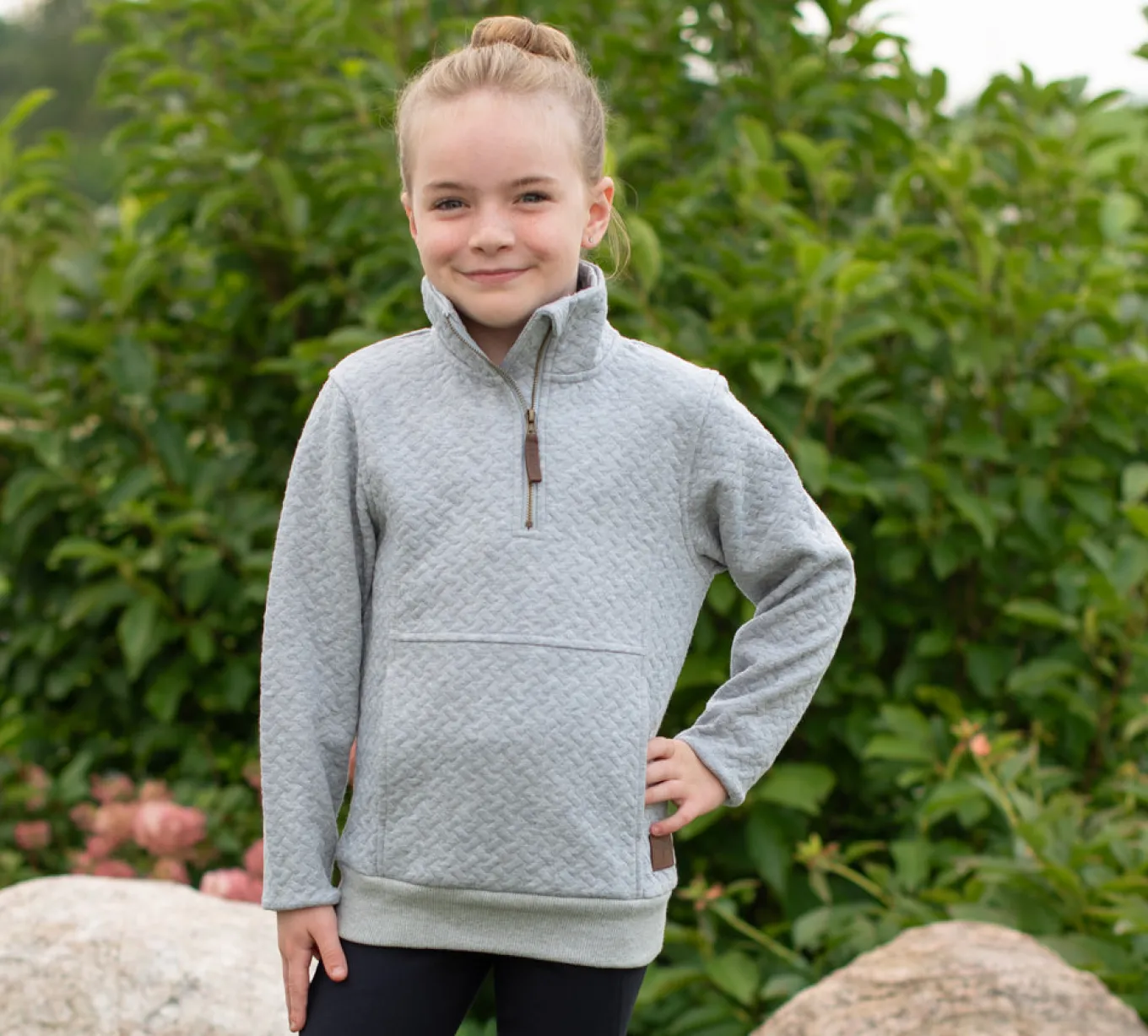 Aerion Adelia Quarter Zip Quilt Sweatshirt - Kids'