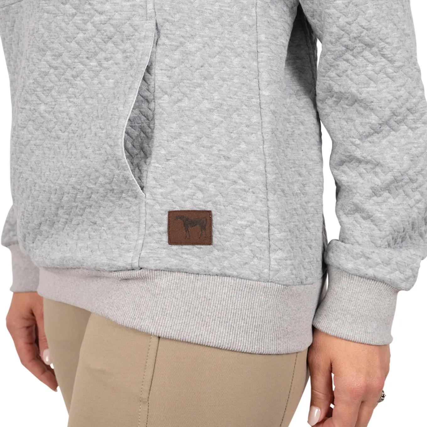 Aerion Adelia Quarter Zip Quilt Sweatshirt