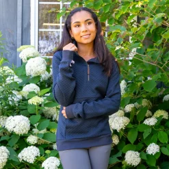 Aerion Adelia Quarter Zip Quilt Sweatshirt