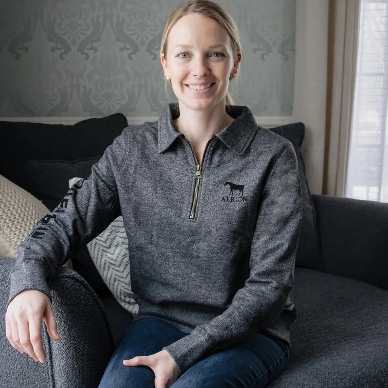 Aerion Equestrian Quarter Zip Polo Sweatshirt