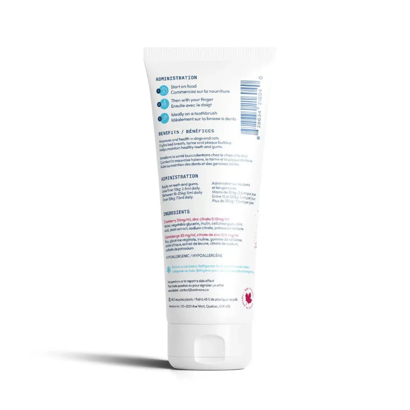 Animora Cranberry Dog Dental Gel 90 mL