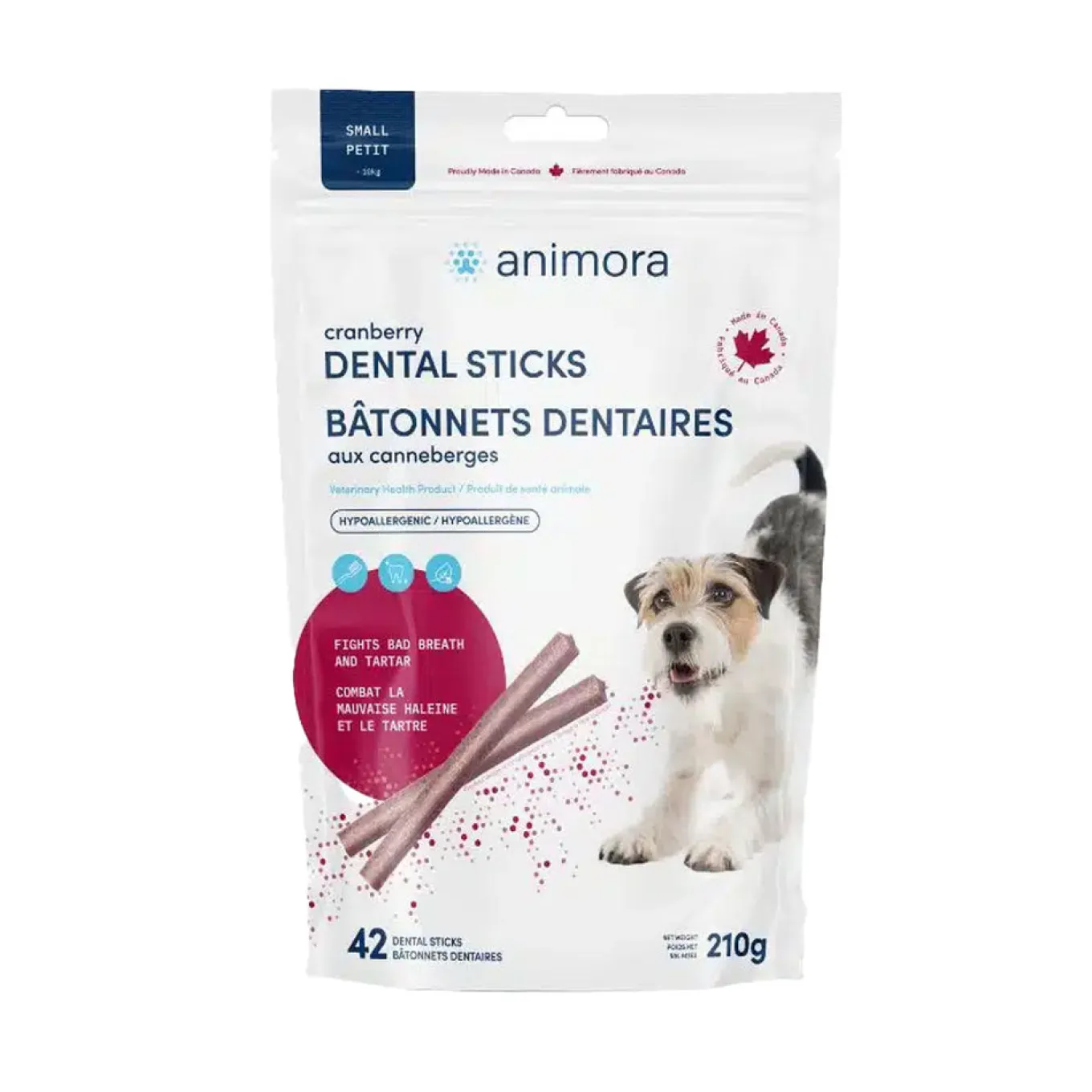 Animora Cranberry Small Dog Dental Sticks 210 g