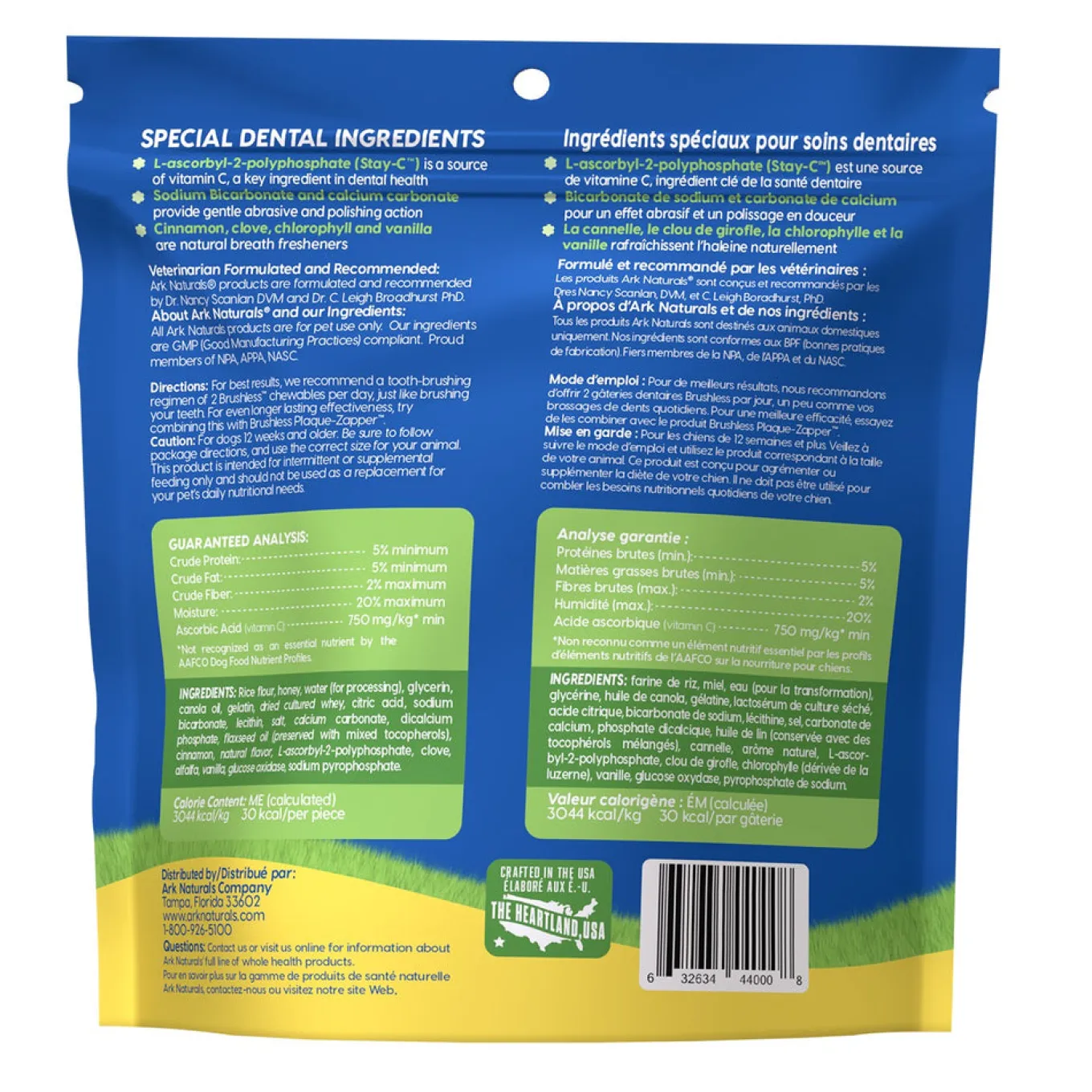 Ark Naturals Brushless Toothpaste Small Dog Chews 340 g