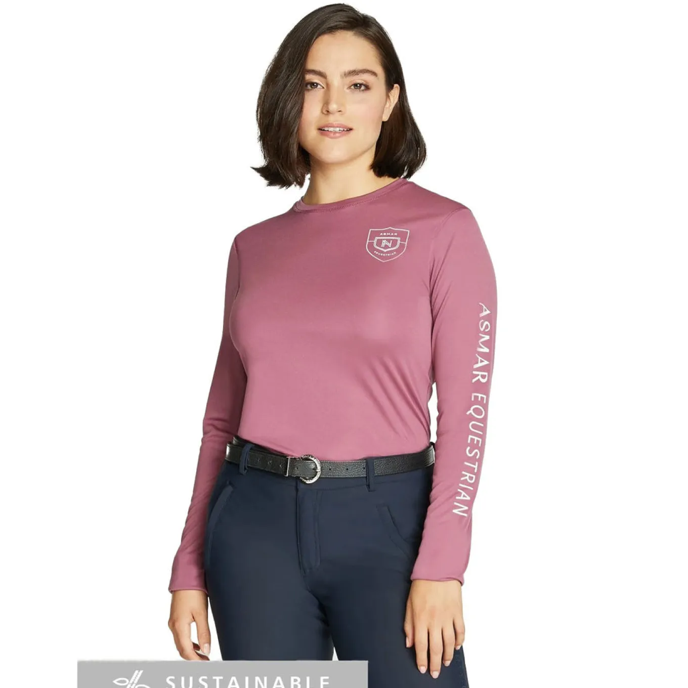 Asmar Equestrian Sustainable Long Sleeve Logo Tee