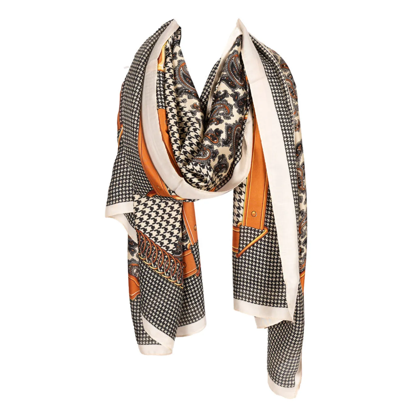 AWST Acrylic Cashmere Snaffle Bit & Houndstooth Scarf