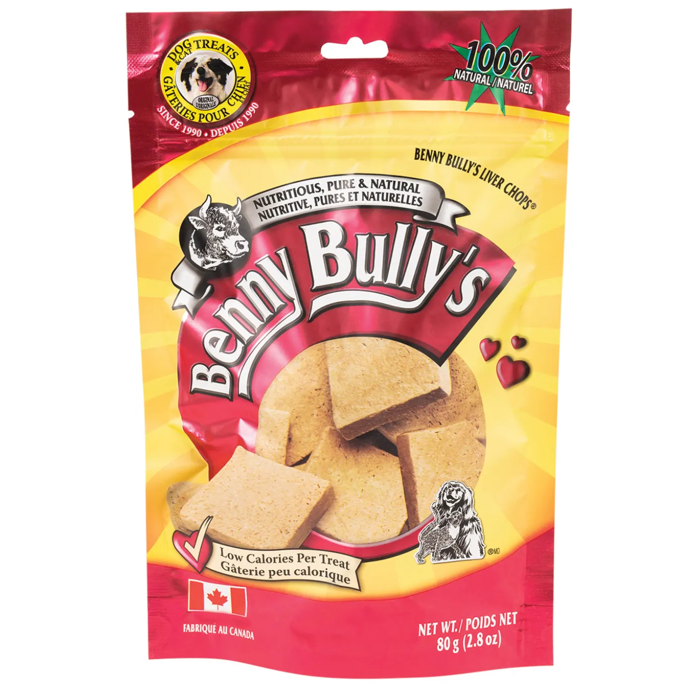 Benny Bully's Liver Chops Dog Treats 80 g