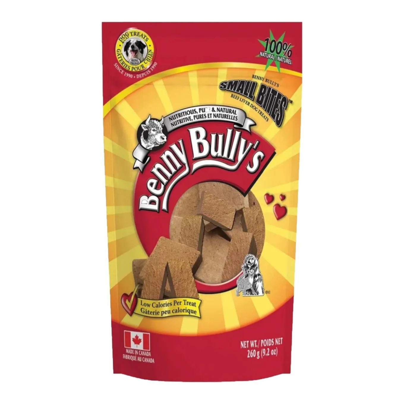Benny Bully's Small Bite Liver Chops Dog Treats 260 g
