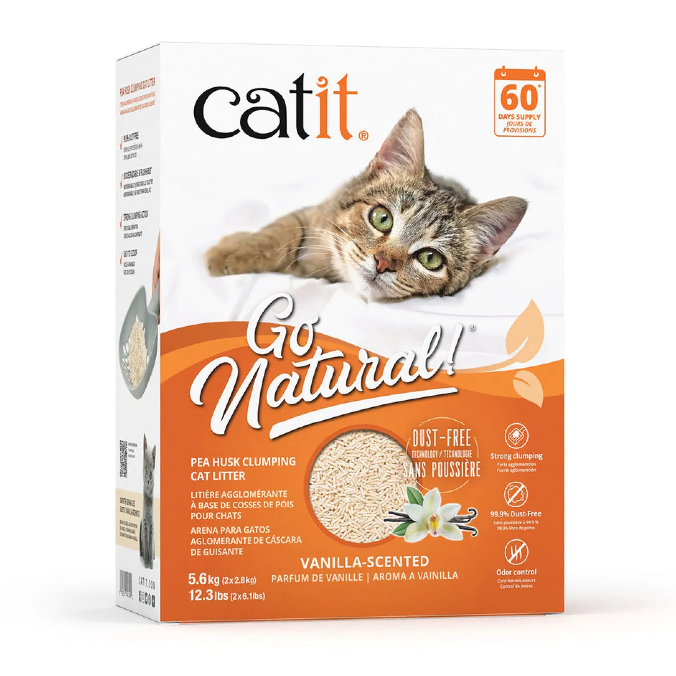Catit Go Natural Pea Husk Vanilla Cat Litter 14 L
