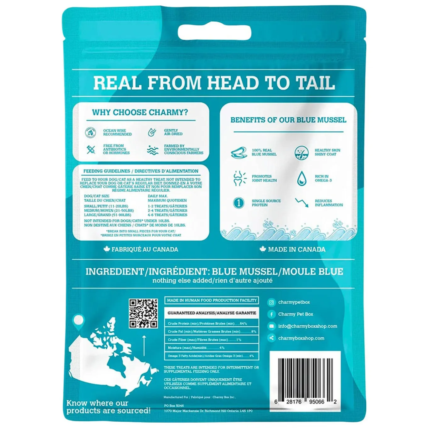 Charmy Blue Mussel Dog Treats 100 g