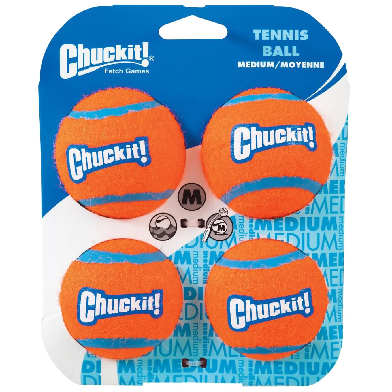Chuckit! Medium Tennis Balls - Pack of 4