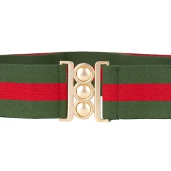 Cinto x UnBelts Hunter Tri-Stripe Belt W/ Gold Buckle