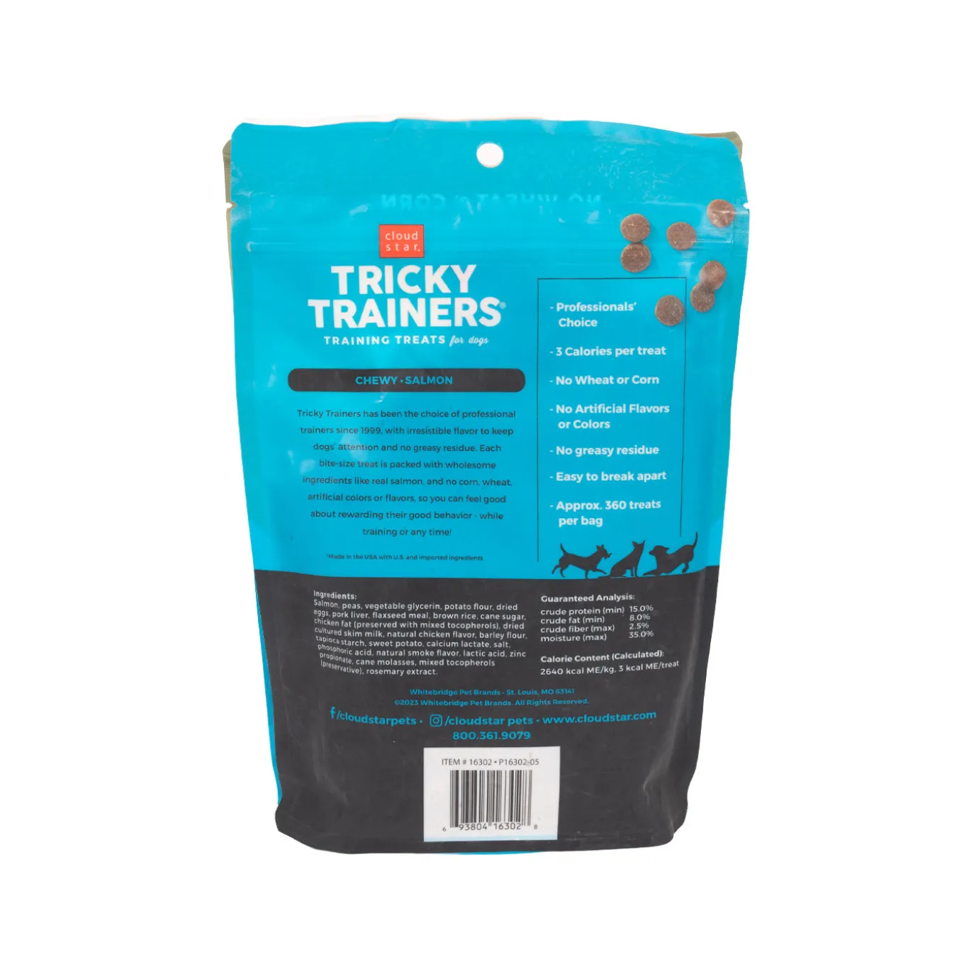 Cloud Star Tricky Trainers Chewy Salmon Dog Treats 396 g