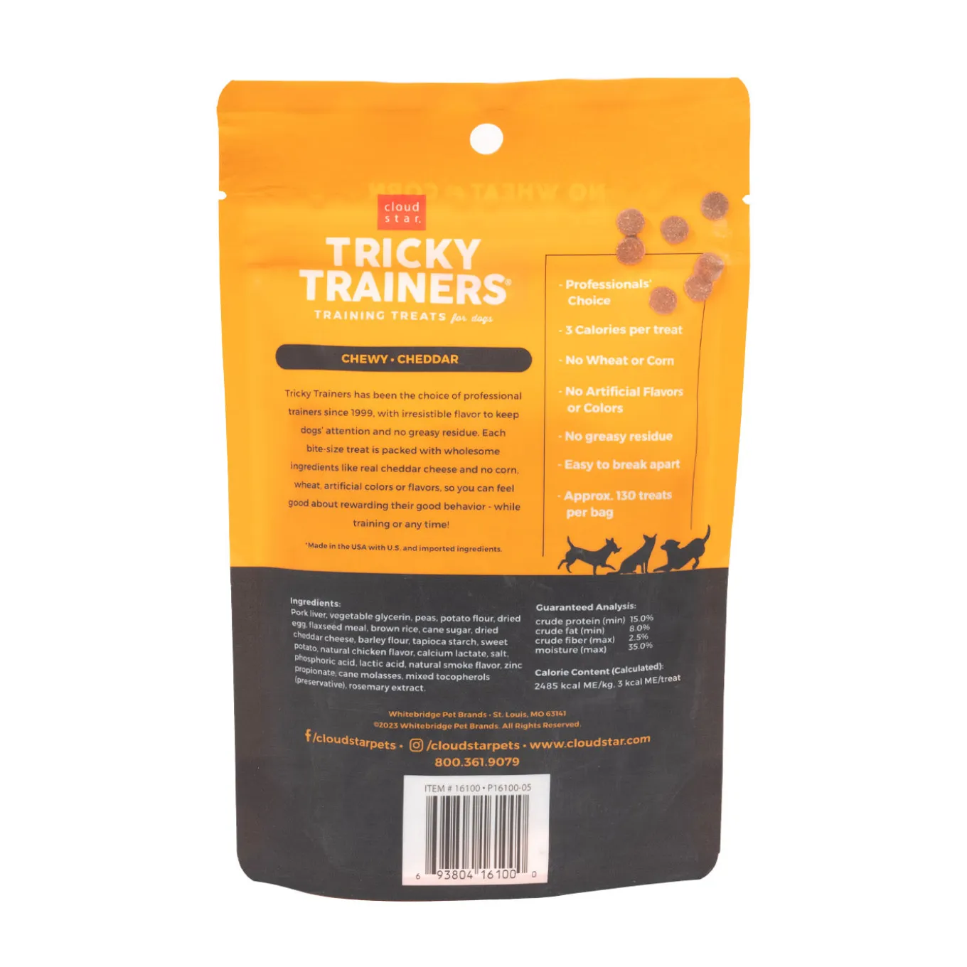 Cloud Star Tricky Trainers Chewy Cheddar Dog Treats 141 g