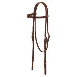 Copper Canyon Latigo Brow Band Headstall W/ Chicago Screws