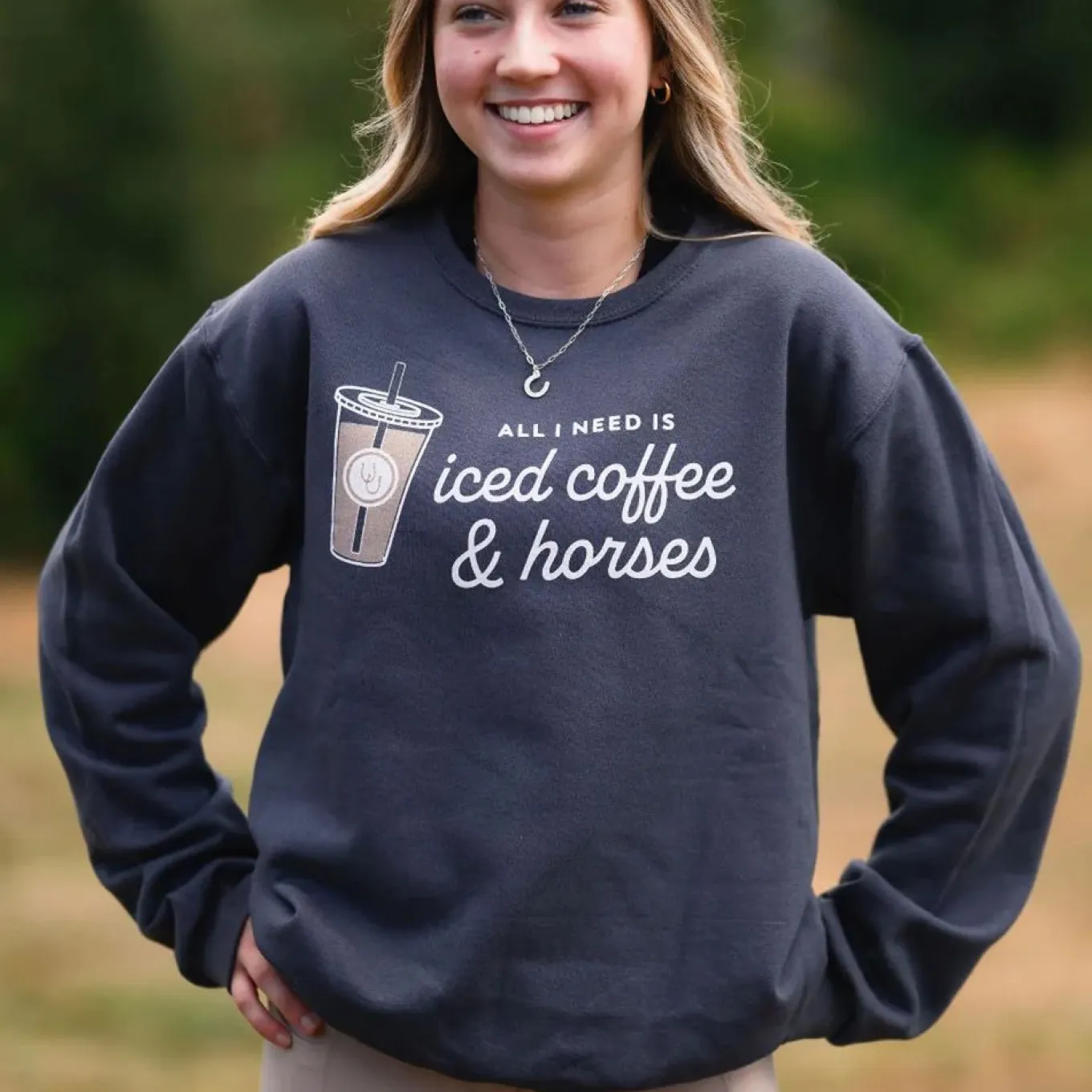 Dapplebay Iced Coffee & Horses Sweatshirt