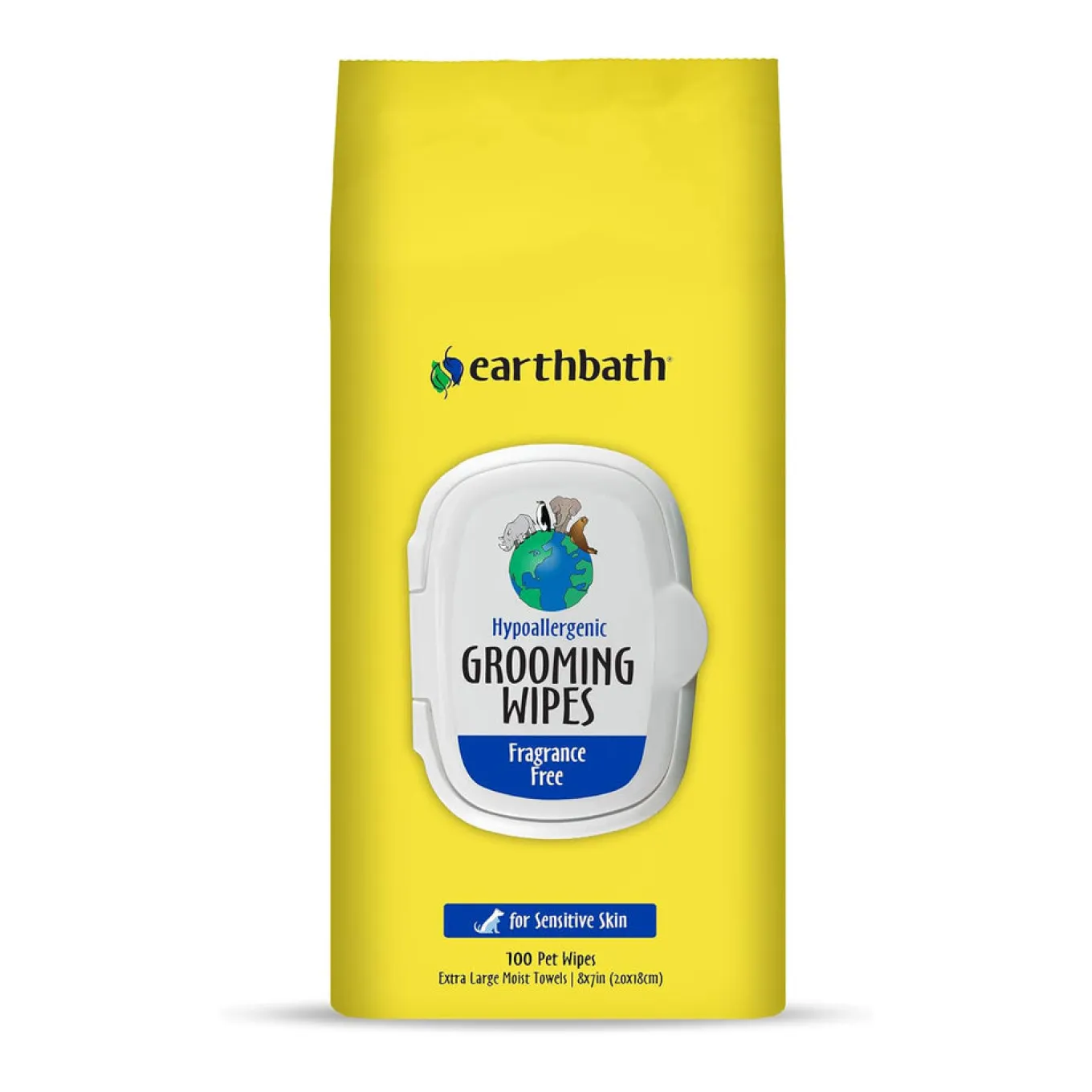Earthbath Hypoallergenic Fragrance Free Grooming Wipes - 100 Count
