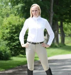 Elation Platinum Madison Wrap Collar Long Sleeve Show Shirt