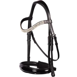 FFE Couture Patent Dressage Snaffle Bridle