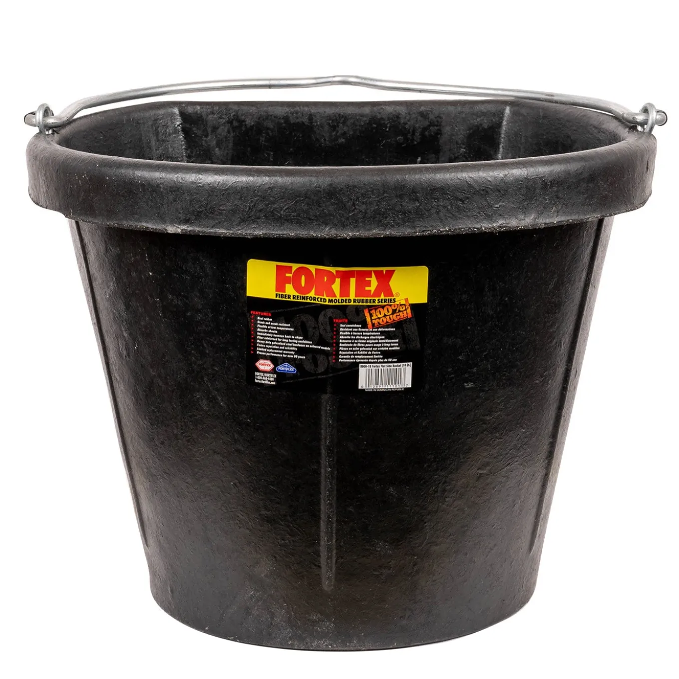 Fortex Rubber Flat Back Bucket 17 L