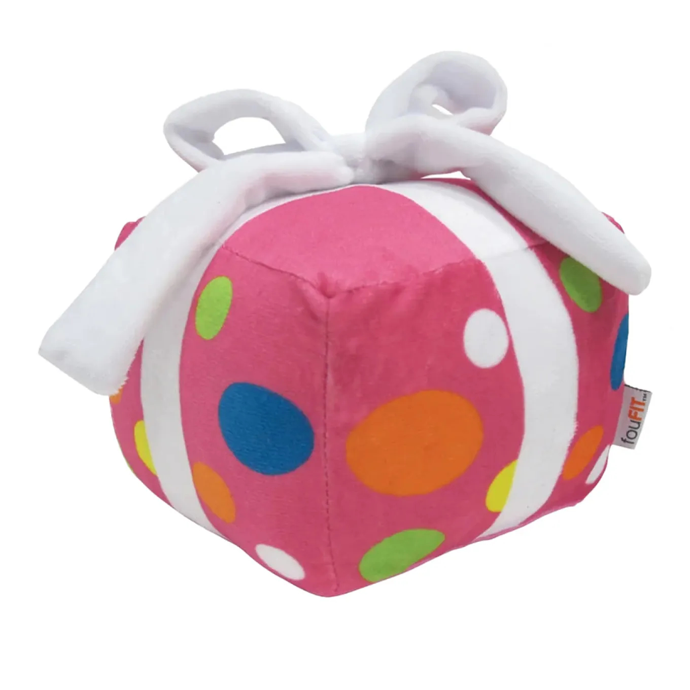 Fou Fou Brands Birthday Present Pink Plush Dog Toy