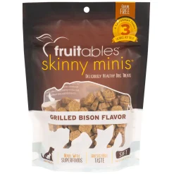 Fruitables Skinny Minis Chewy Grilled Bison Dog Treats 141 g