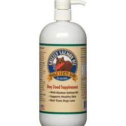 Grizzly Salmon Oil Pump Bottle Pet Supplement 473 mL
