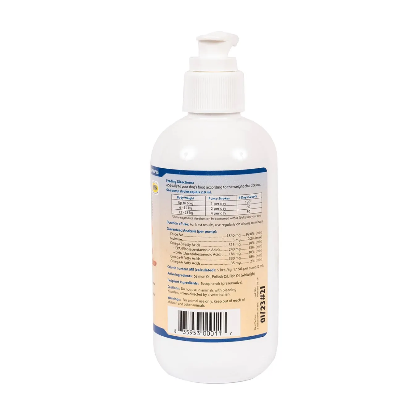 Grizzly Salmon Plus Pump Bottle Pet Supplement 237 mL