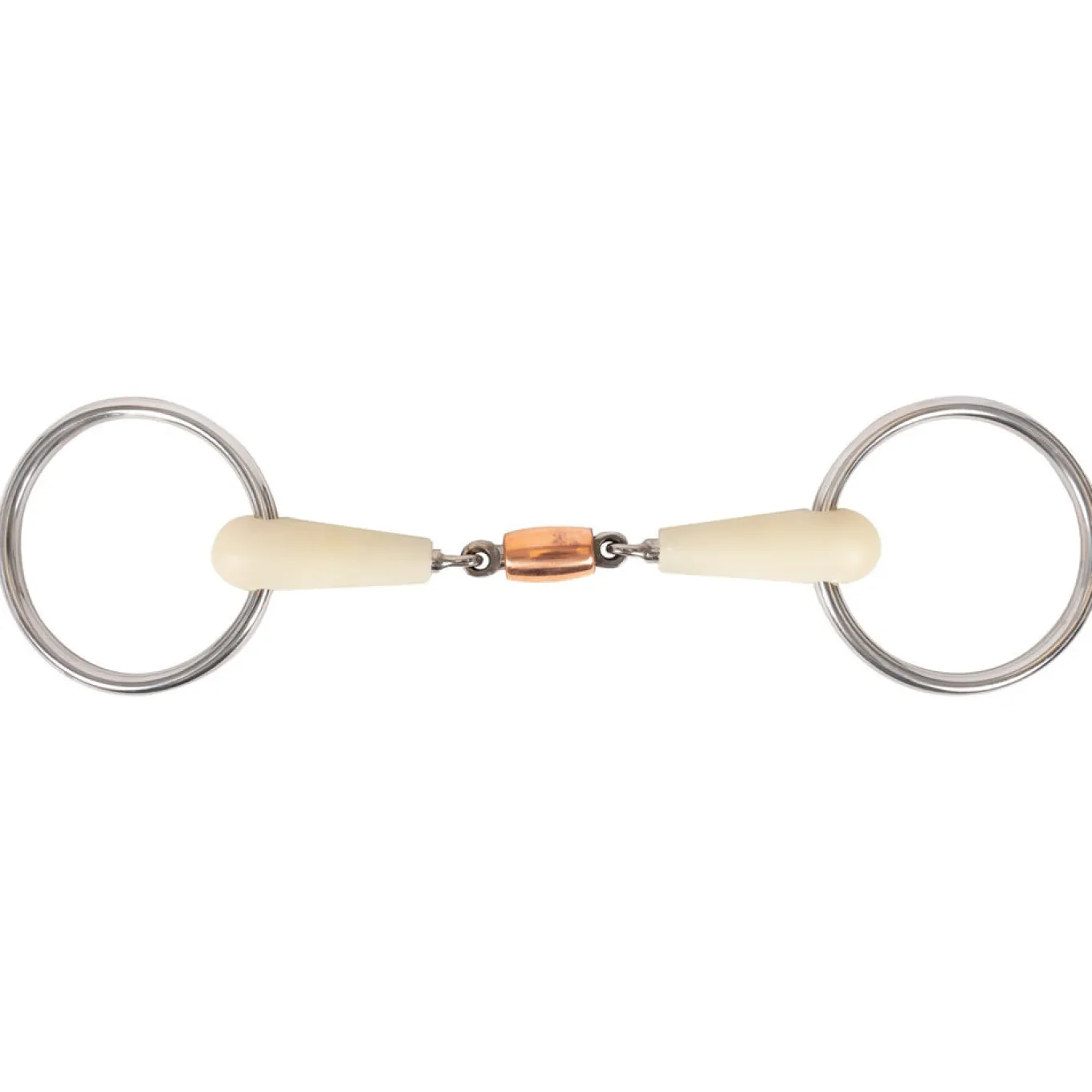 Happy Mouth Loose Ring Snaffle Bit W/ Copper Roller