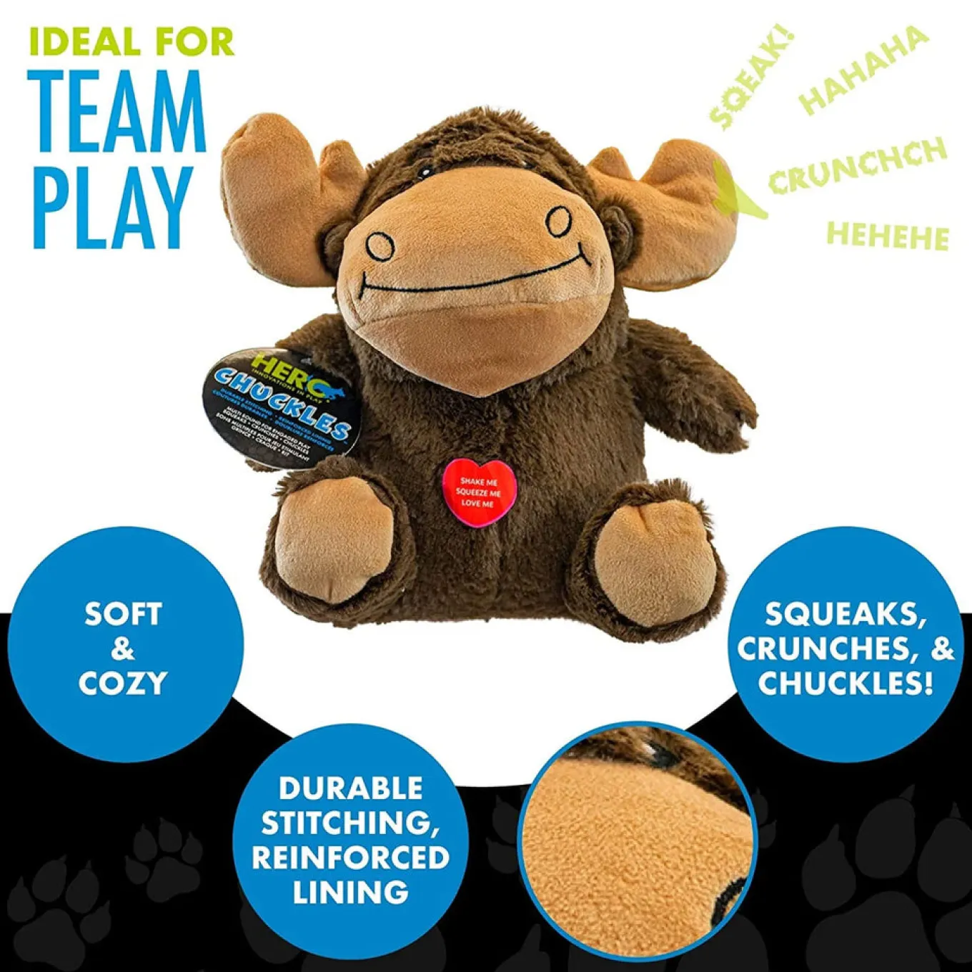 Hero Dog Toy Chuckles Moose 2.0