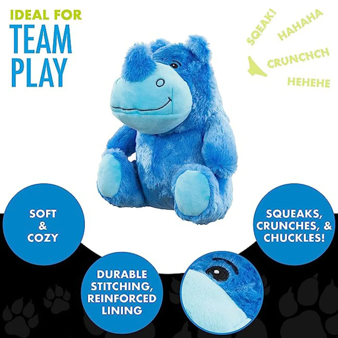 Hero Dog Toy Chuckles Rhino 2.0