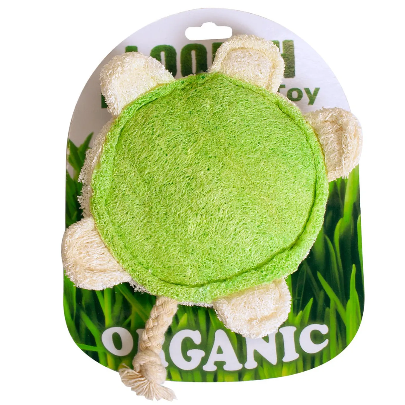 Hip Doggie Turtle Organic Loofah Dental Toy