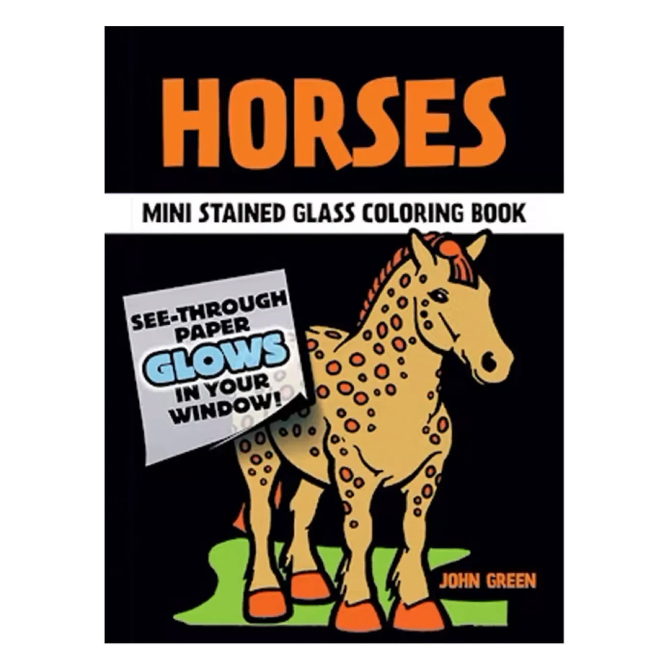 Horses Mini Stained Glass Coloring Book