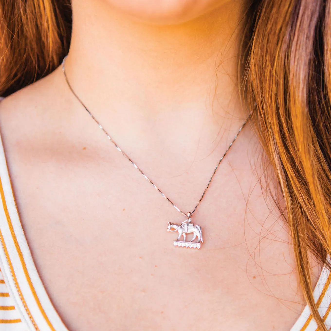 Kelly Herd Small Western Pleasure Horse Pendant