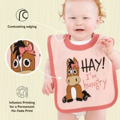 Lazy One Hay I'm Hungry Infant Bib