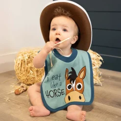 Lazy One I Eat Like A Horse Infant Bib