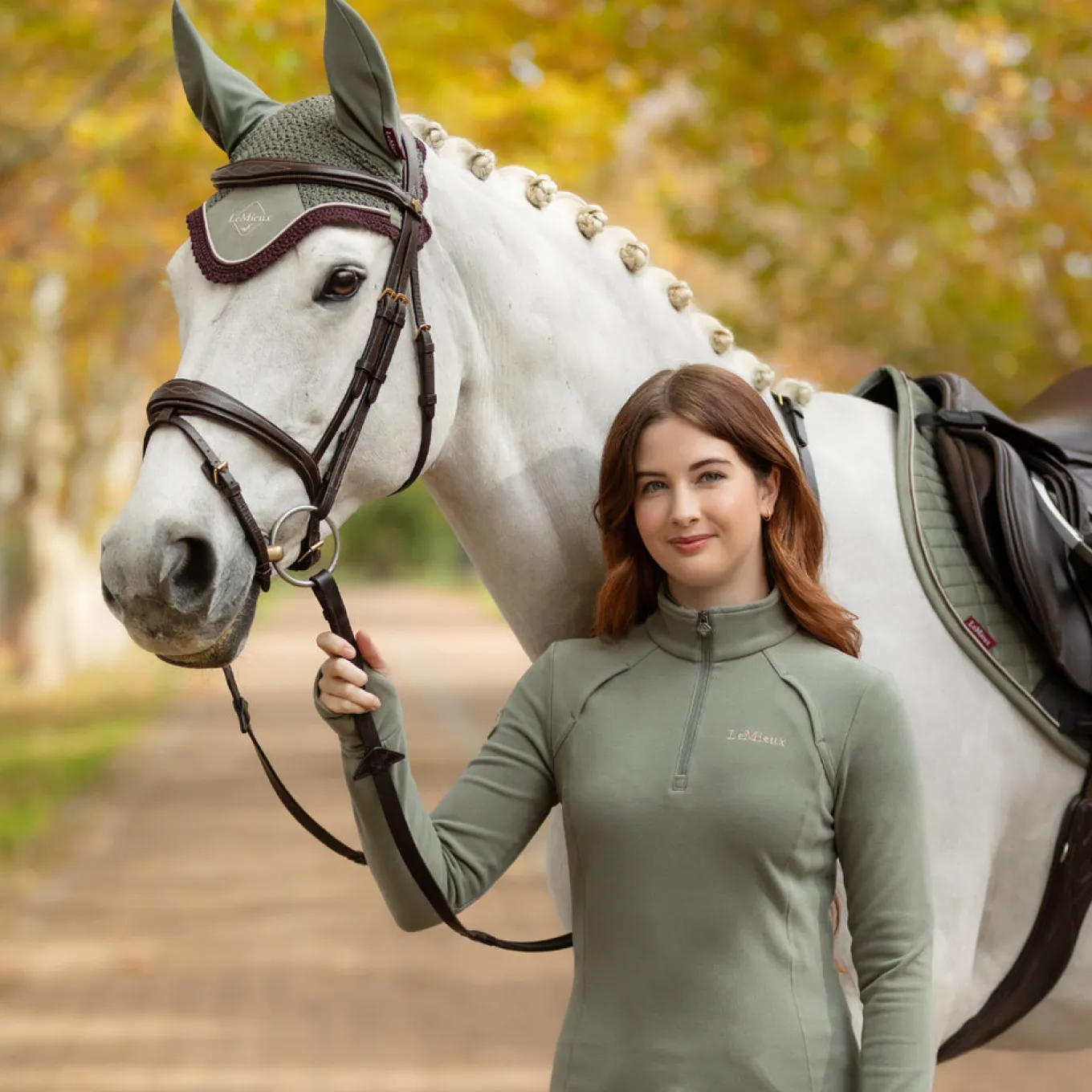 LeMieux Frances Quarter Zip Fleece Top