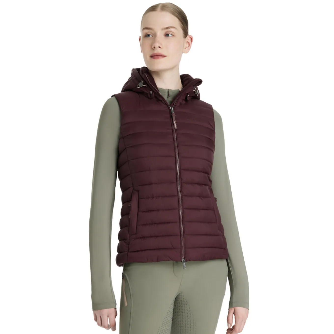 LeMieux Rose Hooded Puffer Vest