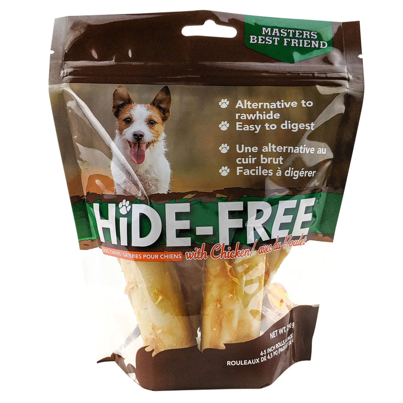 Masters Best Friend Chicken Hide Free Rolls Dog Chews 10-12 cm - 4 Pack
