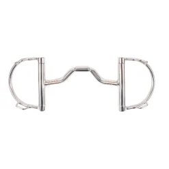Metalab Copper Inlay Ported Dee Ring Snaffle Bit W/ Hooks