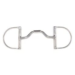 Metalab Dee Ring Snaffle Bit W/ Ported Barrel & Copper Inlay