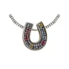 Mutlicoloured Bling Horseshoe Necklace