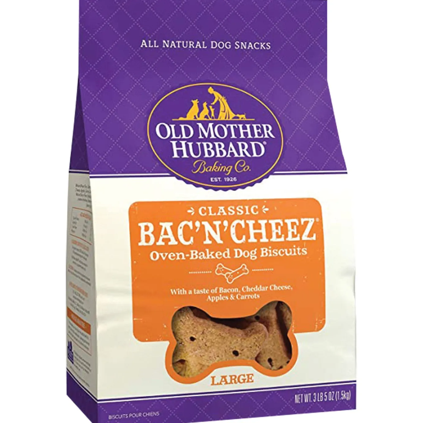 Old Mother Hubbard Bac N Cheez Large Dog Biscuits