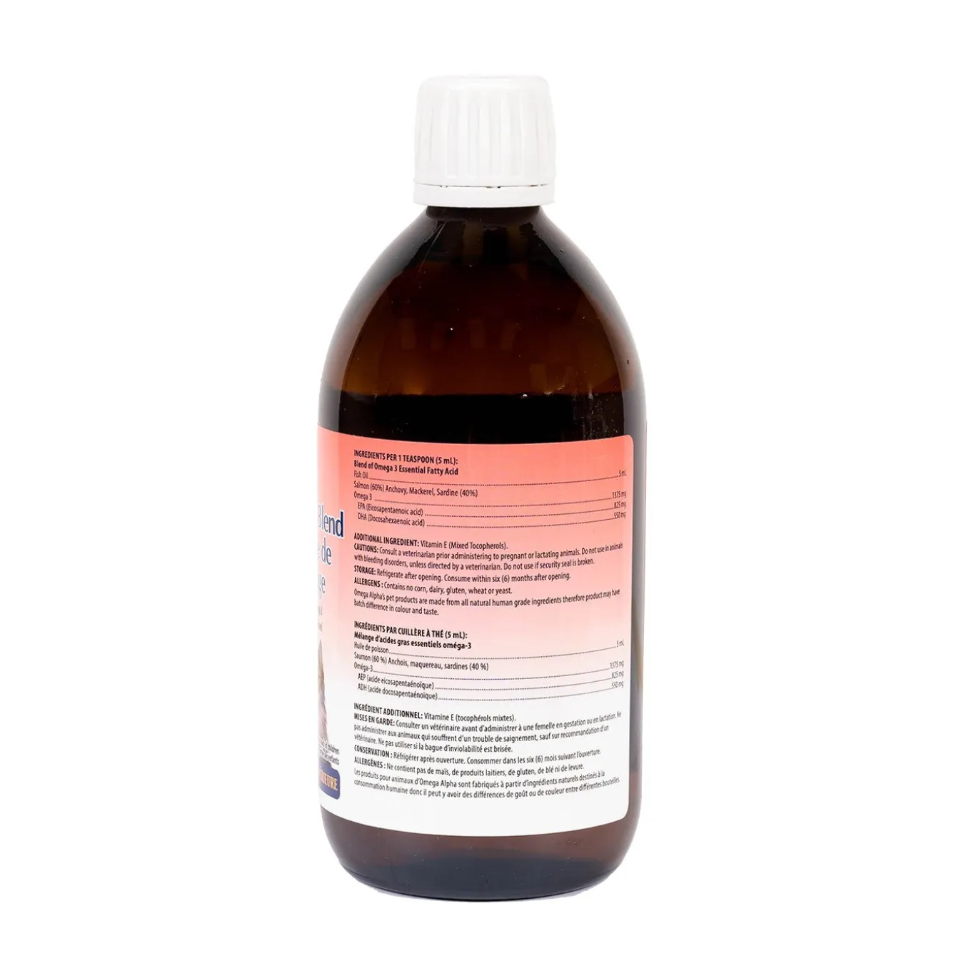Omega Alpha Wild Salmon Oil Blend Pet Supplement 500 mL