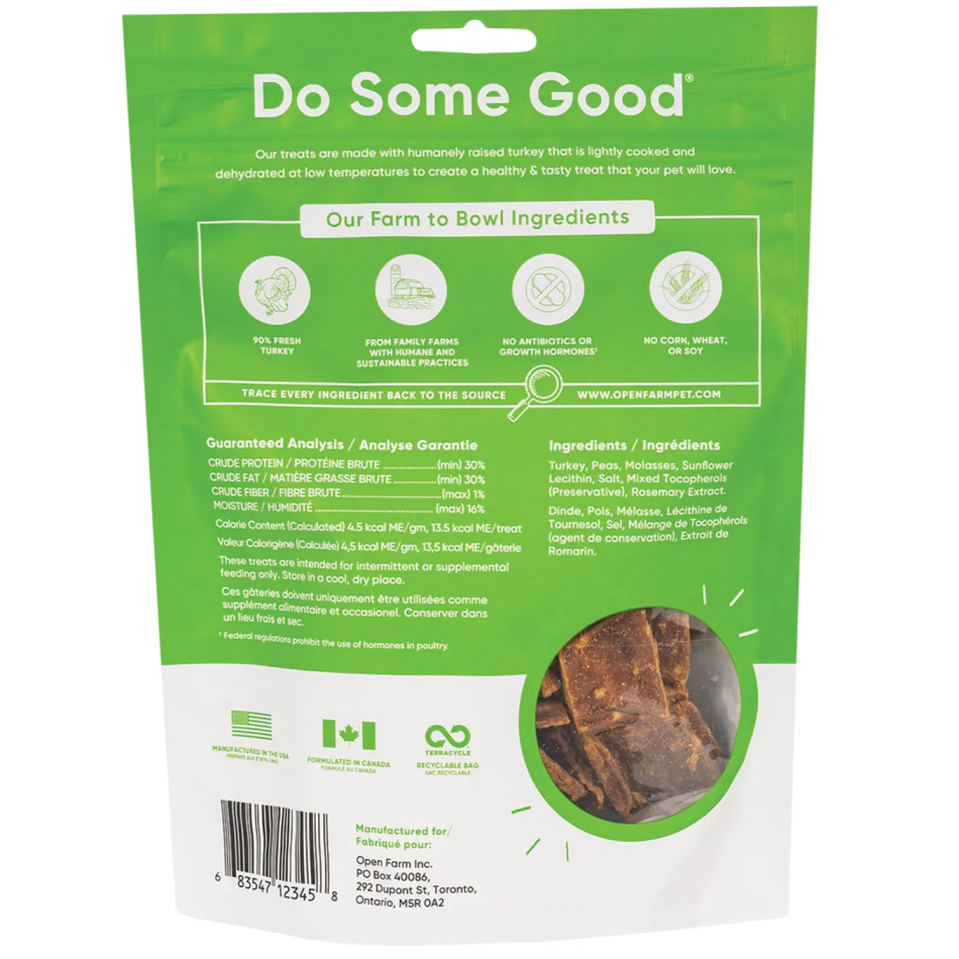 Open Farm Turkey Dog Treats 127 g