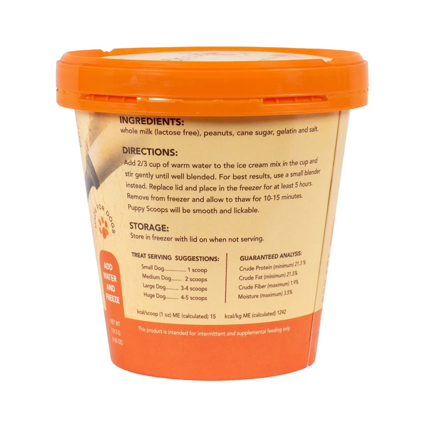 Puppy Cake Hoggin' Dogs Peanut Butter Ice Cream Mix 132 g