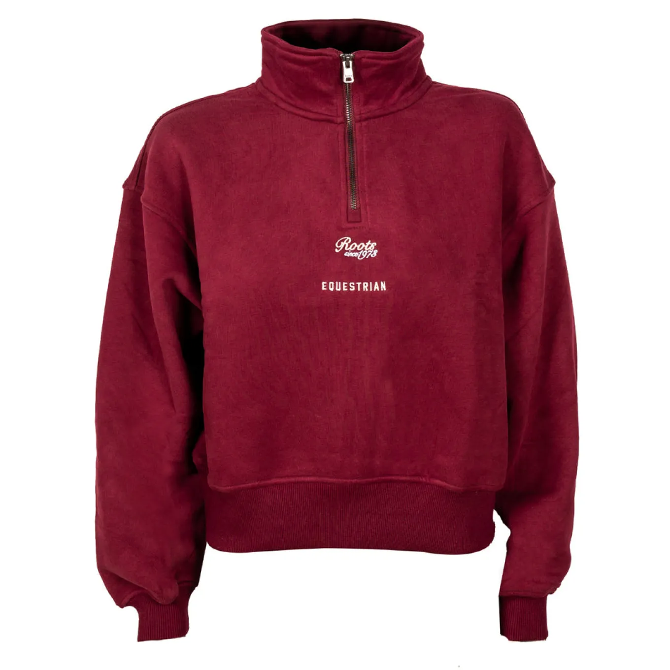Roots Equestrian Sueded Signature Half Zip Top