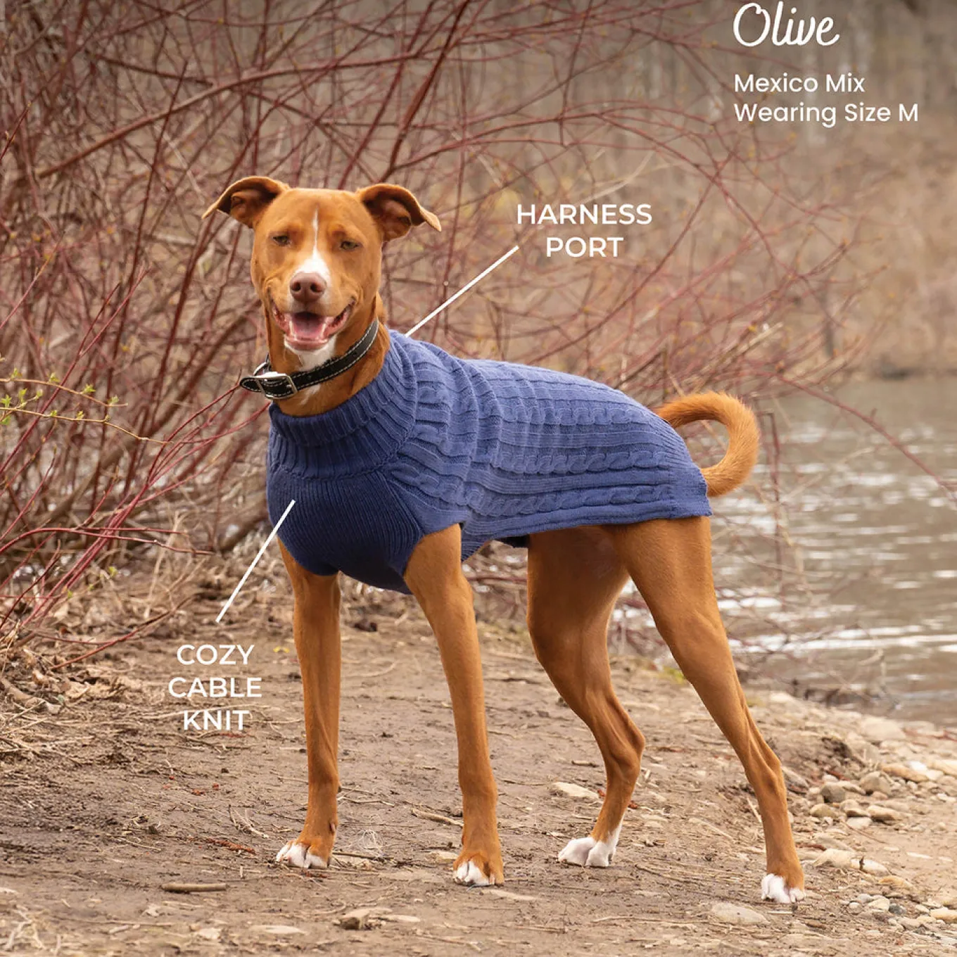 Shedrow K9 Brentwood Cable Knit Dog Sweater Plus