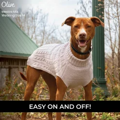 Shedrow K9 Brentwood Cable Knit Dog Sweater Plus